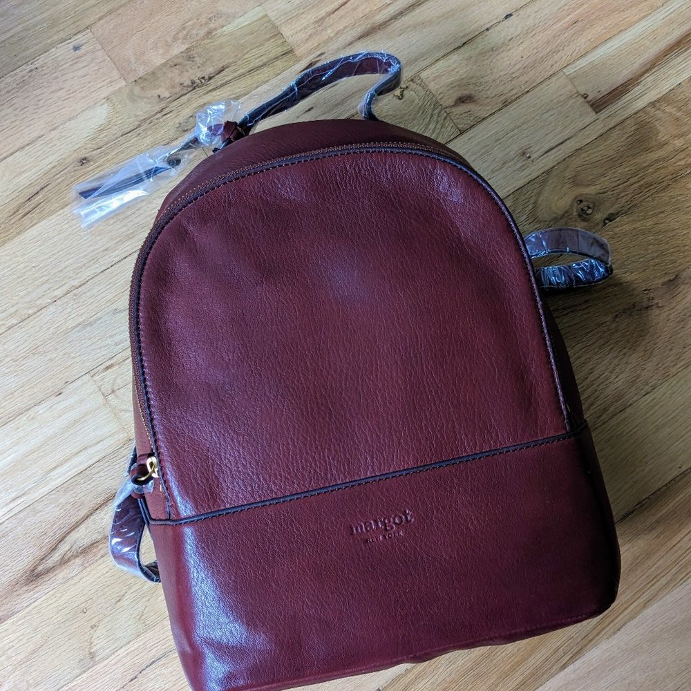 Margot New York "Kimmie" Premium Leather Backpack Purse